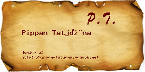 Pippan Tatjána névjegykártya